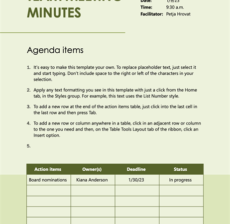 The Benefits of Utilizing Meeting Minutes Templates